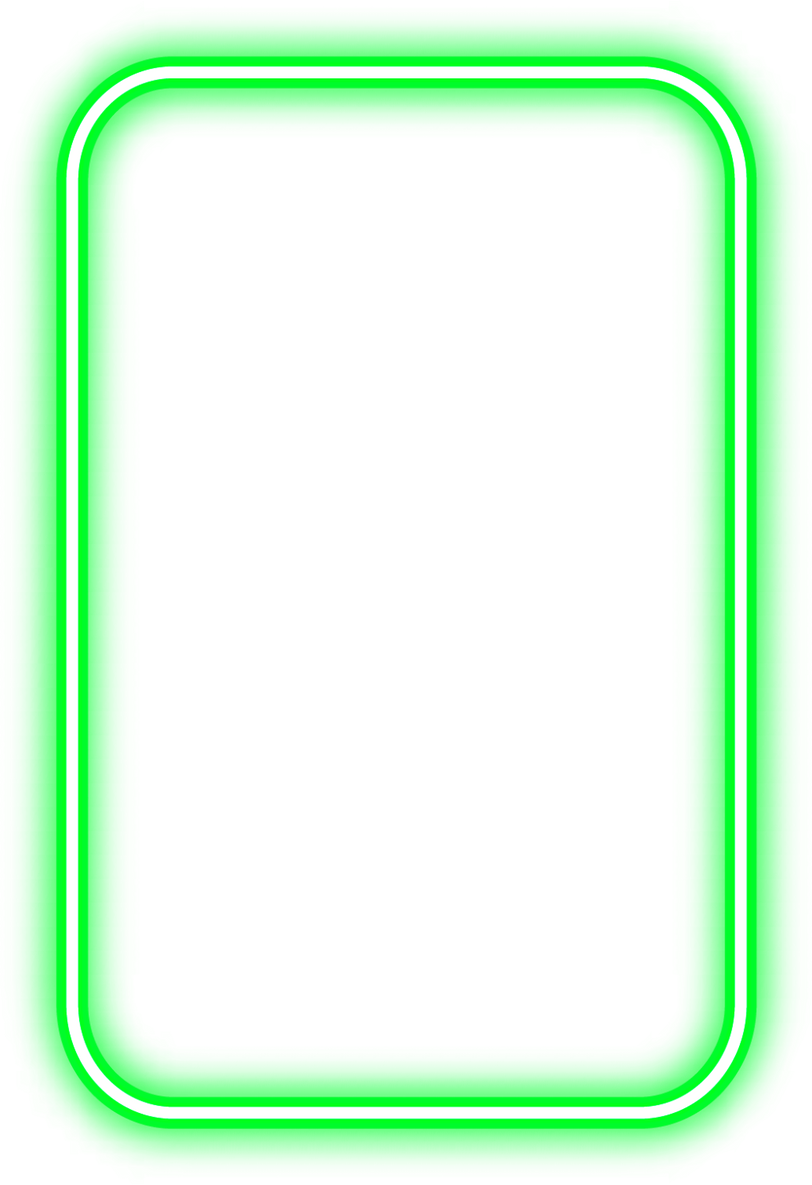 Neon Green Rounded Rectangle Shape